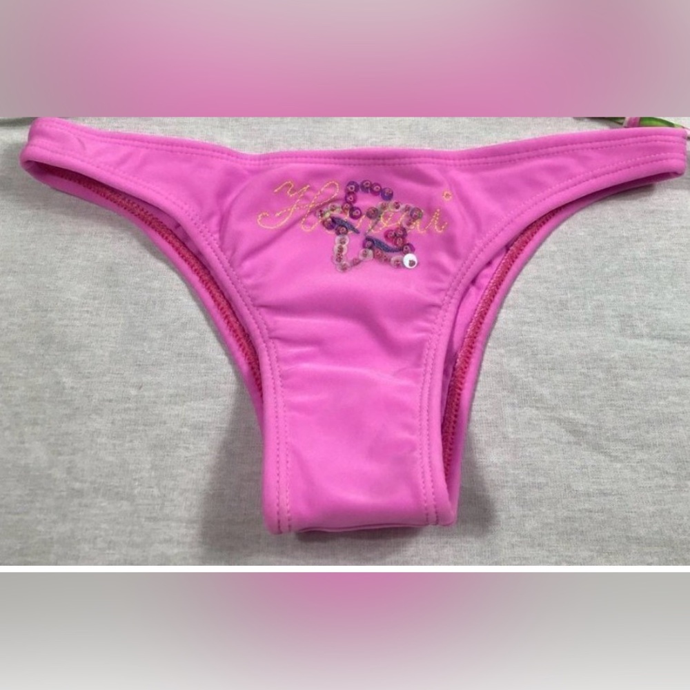 Recco Size Large Brazilian Bright Pink Bikini Bottom. New Without Tags.